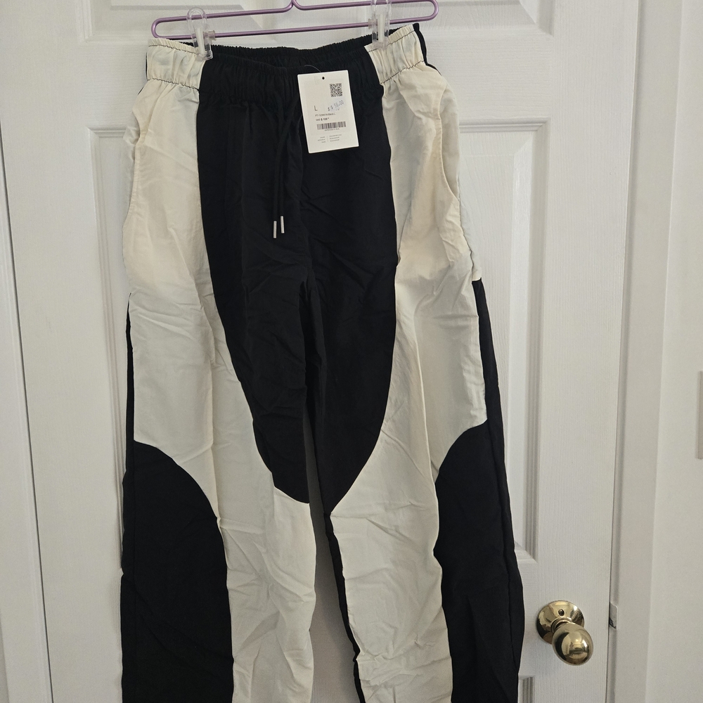 Black and White Track Pants